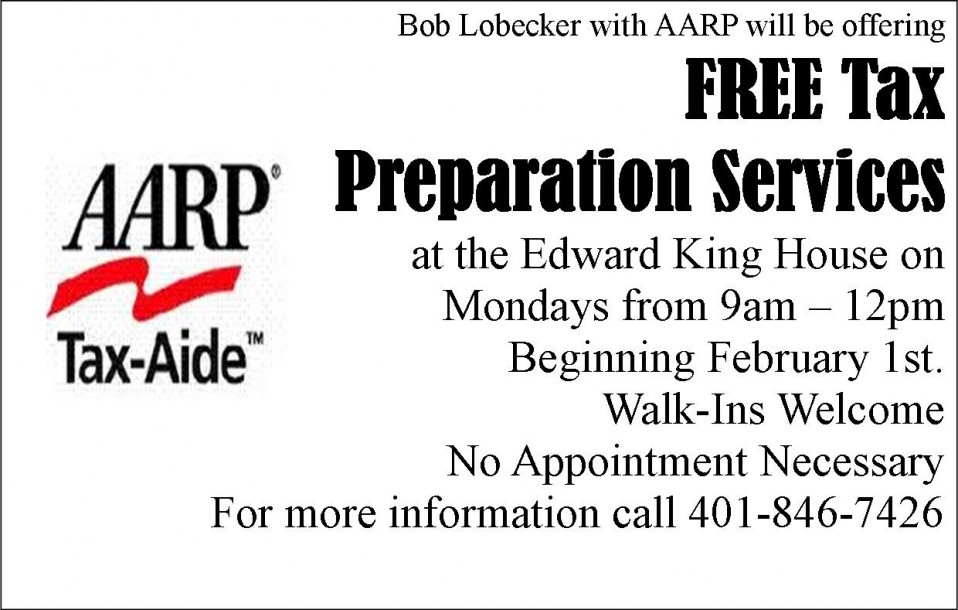 AARP Free Tax Preparation Edward King House